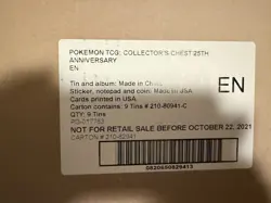 Pokemon Celebrations 25th Anniversary Collector's Chest Factory Sealed Case Of 9 - Image 1
