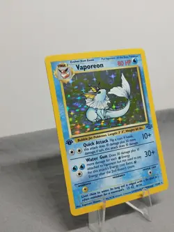 Pokemon TCG Vaporeon Jungle Holo Rare Card 12/64 1st Edition 1999 Nice Card - Image 2
