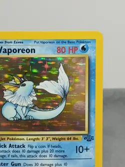 Pokemon TCG Vaporeon Jungle Holo Rare Card 12/64 1st Edition 1999 Nice Card - Image 5