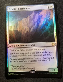 Crystal Barricade - Foil - FDN - MTG - EN - NM - 0007 - Image 1