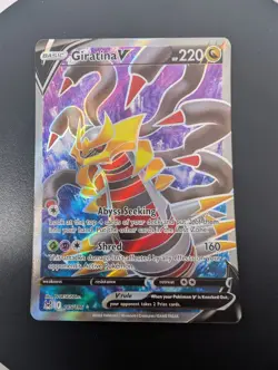Pokemon Giratina v Full Art Ultra Rare TCG Card SWSH Lost Origin 185/196 - Image 4