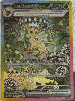 Pokemon TCG Prismatic Evolutions Leafeon EX Card #144/131 - Image 1