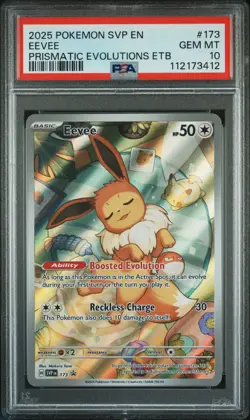 2025 POKEMON SVP EN-SV BLACK STAR PROMO #173 EEVEE PSA 10 - Image 1