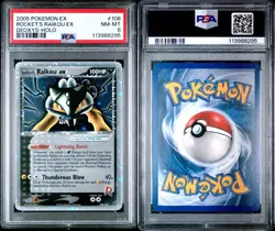 PSA 8 NM-MT Pokemon 2005 EX Deoxys Holo 108/107 Rocket’s Raikou EX #108 - Image 3