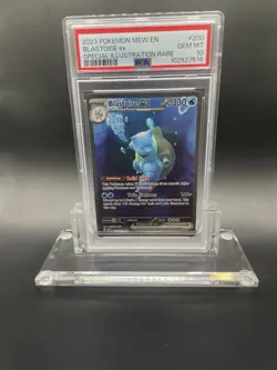 2023 POKEMON MEW EN-151 SPECIAL ILLUSTRATION RARE #200 BLASTOISE EX PSA 10 - Image 1