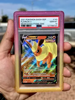 Pokemon Flareon V SWSH149 Sword & Shield Promo Holo PSA 10 Eevee Evolutions Tin - Image 1