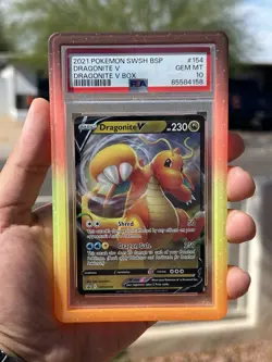 Pokemon Dragonite V SWSH154 SWSH Promo Holo PSA 10 Sword & Shield V - Image 1