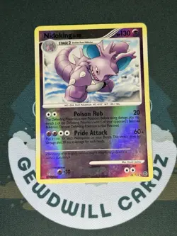 Nidoking 34/132 Reverse Holo Rare Secret Wonders Diamond & Pearl Pokemon TCG MP - Image 1