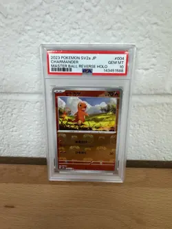 2023 POKEMON JPN SV2A-POKEMON 151 MASTER BALL REVERSE HOLO CHARMANDER PSA 10 - Image 1