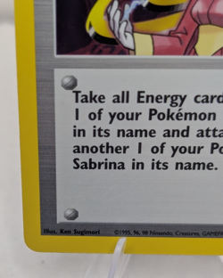 Pokemon TCG Sabrina Trainer Gym Challenge Holo 20/132 NM - Image 5