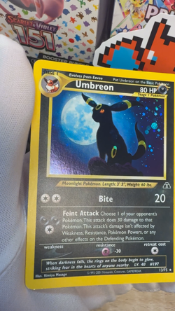 2001 POKEMON NEO DISCOVERY UMBREON HOLO CARD 13/75 NM/LP - Image 2