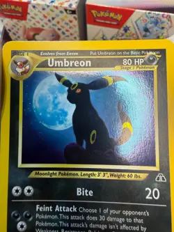 2001 POKEMON NEO DISCOVERY UMBREON HOLO CARD 13/75 NM/LP - Image 5
