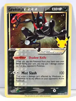 2021 Greninja Holo Promo Card SWSH144 Celebrations 25th Anniversary Pokemon TCG - Image 1