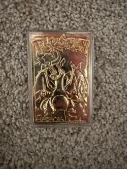 Pokemon Burger King Charizard 23k Gold Plated Card 1999 with COA - Image 1