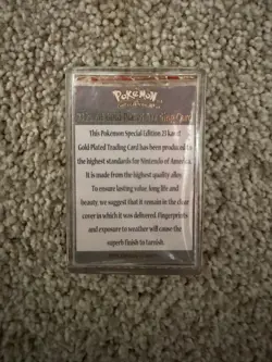 Pokemon Burger King Charizard 23k Gold Plated Card 1999 with COA - Image 2