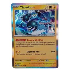 Thundurus 070/197 Holo Rare Obsidian Flames Pokemon Card NM - Image 1