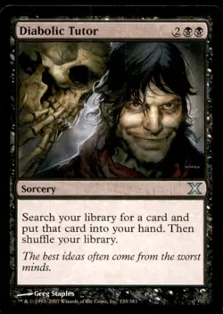 Diabolic Tutor LP Light Play Tenth Edition MTG [9454] - Image 1