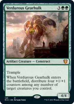 [4x] Verdurous Gearhulk Near Mint, English Midnight Hunt Commander MTG Magic - Image 1