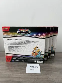 4x LOT Pokemon Prismatic Evolutions Poster Collection SV8.5 TCG ✅SHIPS IN 1 DAY✅ - Image 2