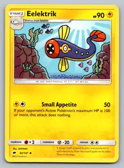 Pokemon TCG SM - Burning Shadows Eelektrik 45/147 - Image 1