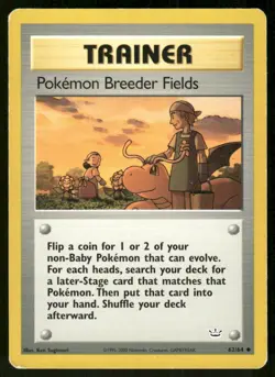 Pokemon Tcg Pokemon Breeder Fields #62 Pokemon Neo Revelation MP - Image 1