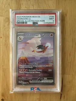 2023 Pokemon 151 charizard Ex 199/165 PSA 9 - Image 1