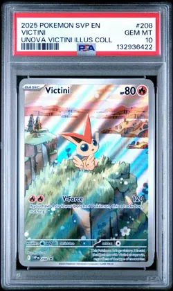 Victini 208 PSA 10 - 2025 Pokemon SV Scarlet Violet Promos Unova Ilustration Col - Image 1