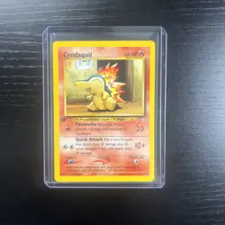 Cyndaquil 57/111 Neo Genesis Unlimited Vintage Pokemon WOTC - Image 1