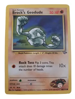Brock’s Geodude 68/132 Gym Challenge 2000 WOTC Pokemon NM - Image 1