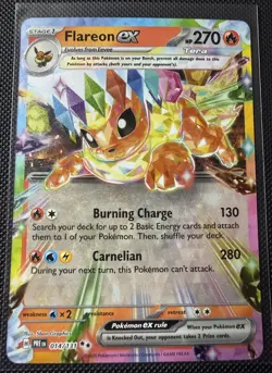 Pokemon Flareon ex 014/131 Sv: Prismatic Evolutions Double Rare Holo - Image 1
