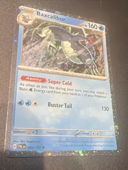 Pokemon 060/193 Baxcalibur Paldea Evolved Cosmos Holo Exclusive - NM B, 2 Swirls - Image 1