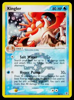 Kingler Reverse Holo #26/112 Rare Pokemon FireRed & LeafGreen NM - Image 1