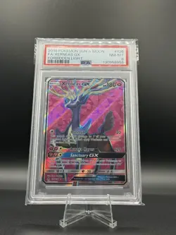 2018 Pokemon Sun & Moon Forbidden Light Xerneas GX Full Art #126 PSA 8 - Image 1