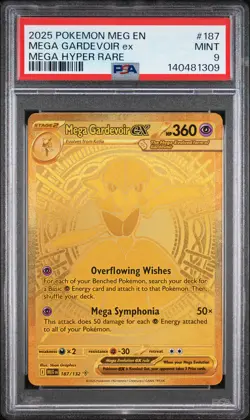 2025 POKEMON MEG EN-MEGA EVOLUTION MEGA HYPER RARE #187 MEGA GARDEVOIR EX PSA 9 - Image 1