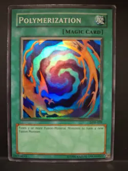 Yugioh Polymerization LOB-059 Super Rare Unlimited MP - Image 1