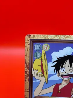 One Piece card Luffy C05 Anime 1999 Japanese Game TCG Bandai Vintage - Image 2