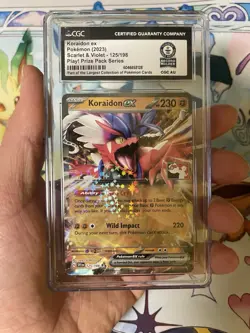 Cgc World Record-Pokemon TCG Koraidon EX Prize Pack Stamp-125/198🔥 1 Of 1 Card - Image 1