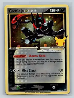 Pokemon Gold Star Holo Promo Celebrations Greninja #SWSH144 Black Star Promo - Image 1