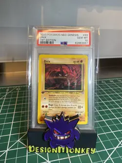2000 Pokemon Neo Genesis Onix #69 1st Edition PSA 10 - Image 1