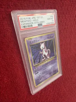 2016 Pokemon Japanese 20TH Anniversary Mewtwo #49 Holo 1st Edition PSA 10 - Image 5