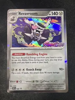 Pokemon TCG Revavroom SVP008 Black Star Promo Scarlet & Violet Pre Release - Image 1