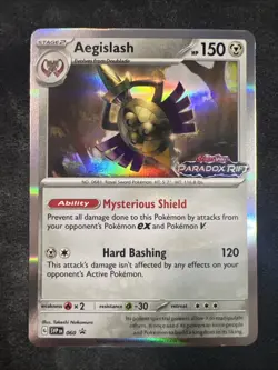 Pokemon TCG Aegislash SVP 060 Black Star Promo Paradox Rift Pre Release - Image 1