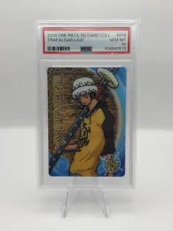 Trafalgar Law #018 One Piece 3D Card Collection Animation 10th 2009 PSA 10 POP 1 - Image 1