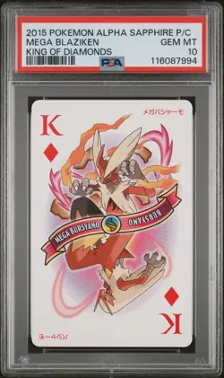 PSA 10 - Mega Blaziken - Pokemon Alpha Sapphire Poker Playing Card 2015 POP 6! - Image 1