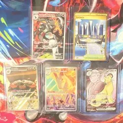 Pokemon Houndoom, Persian EX, Rapidash Full Art Holo Lot English - 5 Cards - Image 1