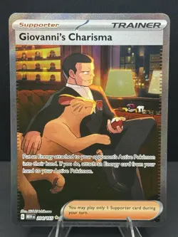 Giovanni's Charisma Full Art Trainer Card- 204/165 - Image 1