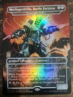 MTG Secret Lair Mechagodzilla, Battle Fortress / Hangarback Walker FOIL - Image 1
