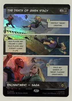 The Death of Gwen Stacy Borderless Foil - Marvel's Spider-Man MTG - Image 1