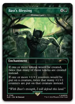 Bast's Blessing - Primal Vigor #1749 (NM) Secret Lair Drop SLD Magic MTG - Image 1