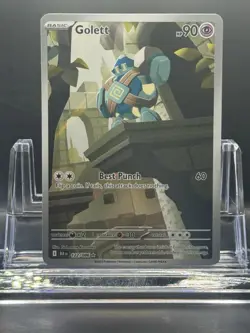Golett 122/086 NM Pokemon Card TCG Black Bolt IR Illustration Rare - Image 1